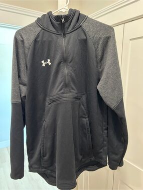 Under Armour Black & Gray Quarter-Zip Hoodie